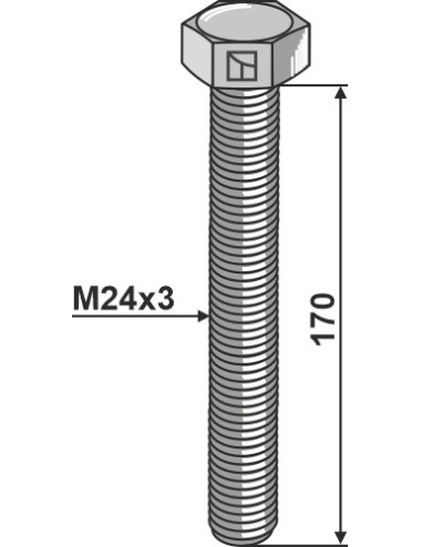 Boulon M24x3 - 8.8