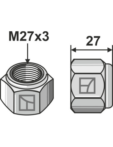 Écrou M27x3