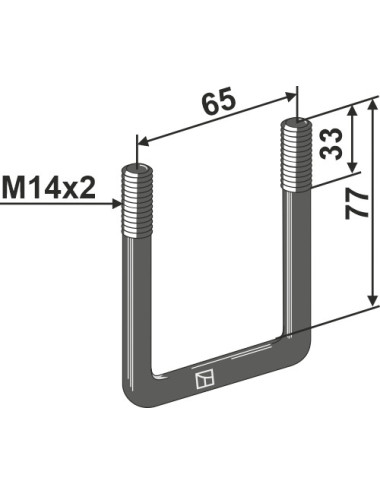 Boulon étrier M14x2