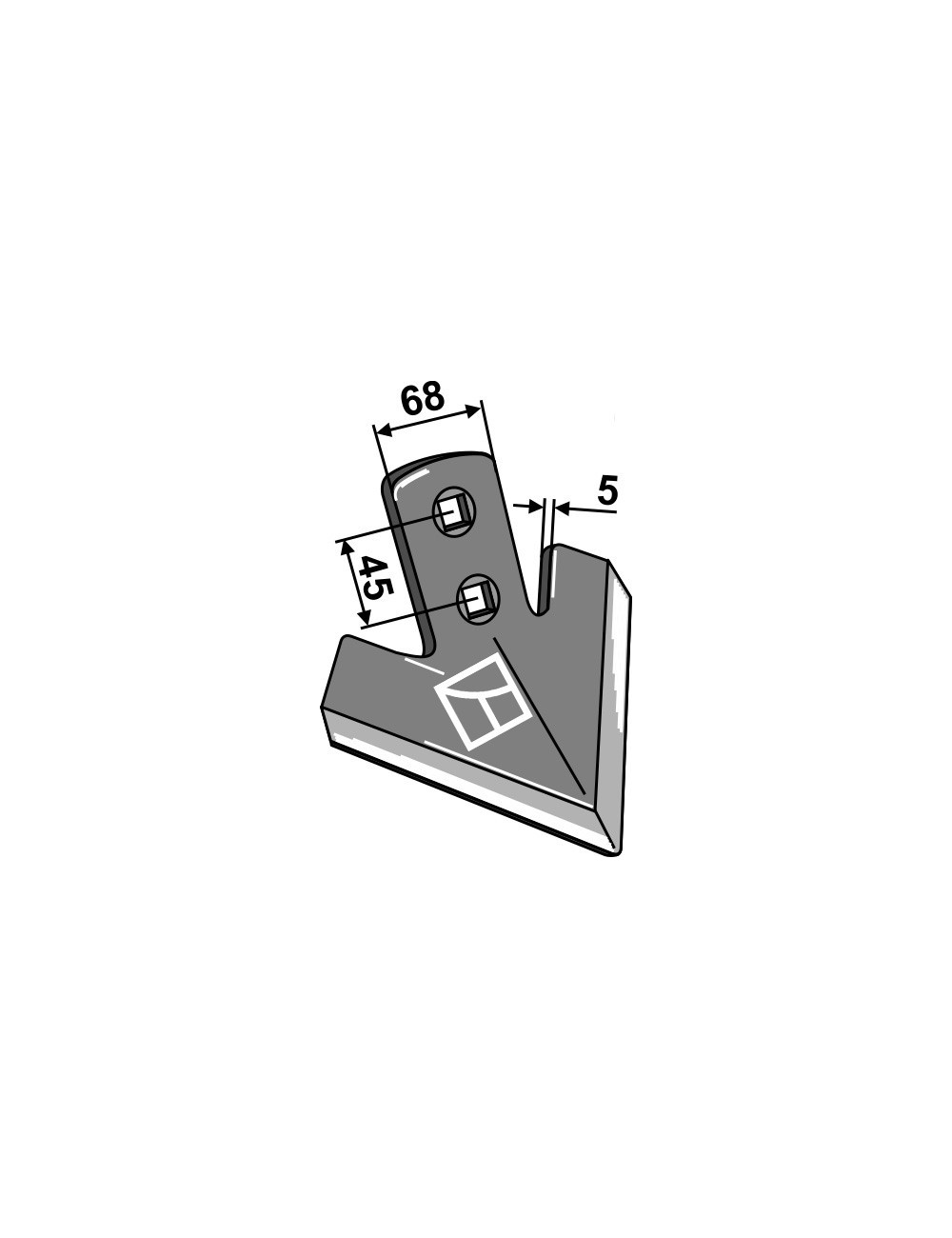 Soc triangulaire 165mm