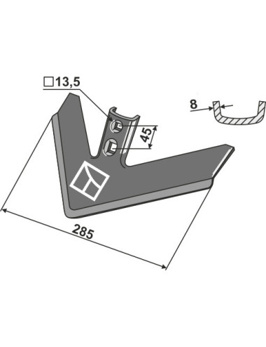 Soc triangulaire 285mm