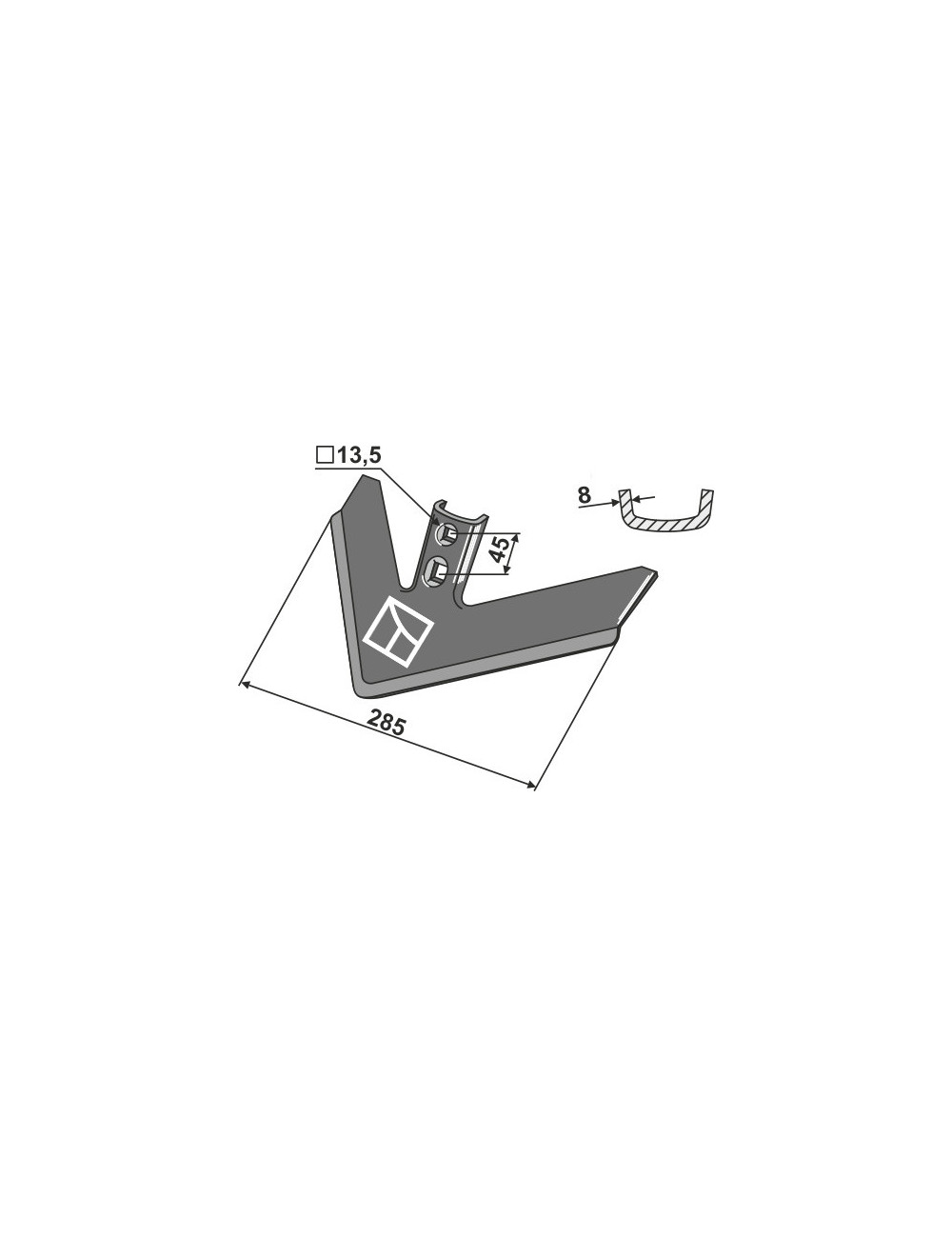 Soc triangulaire 285mm