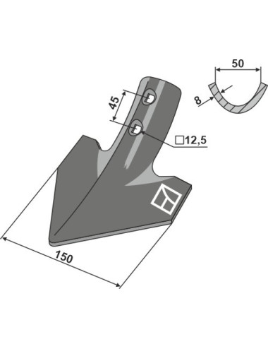Soc triangulaire 150mm