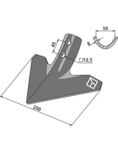 Soc triangulaire 250mm
