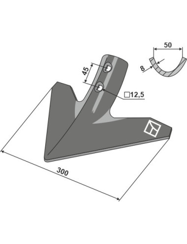 Soc triangulaire 300mm