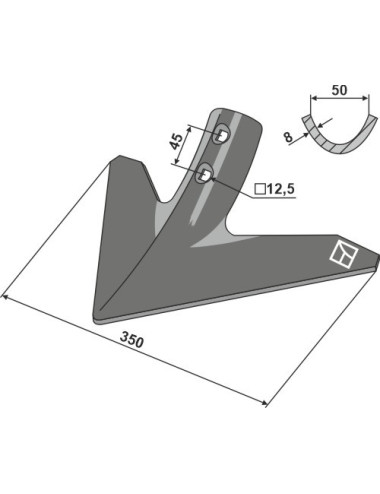 Soc triangulaire 350mm