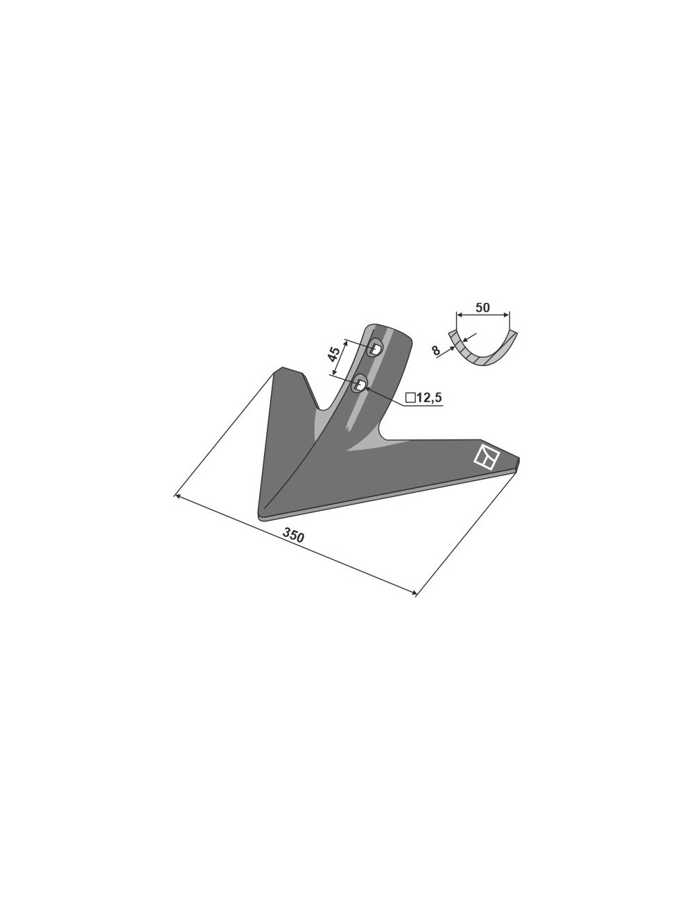 Soc triangulaire 350mm