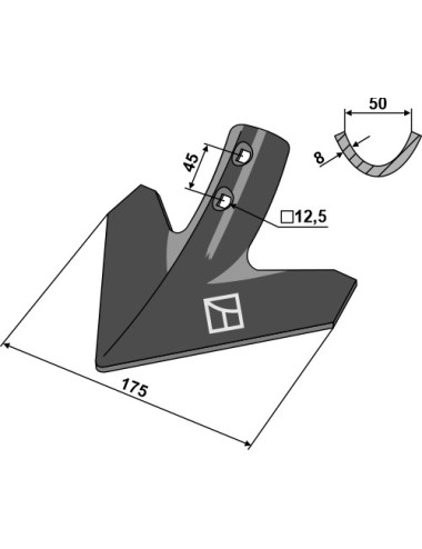 Soc triangulaire 175mm
