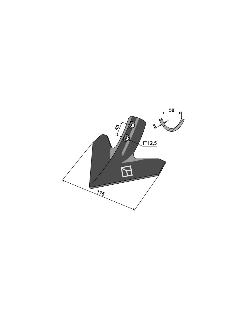 Soc triangulaire 175mm