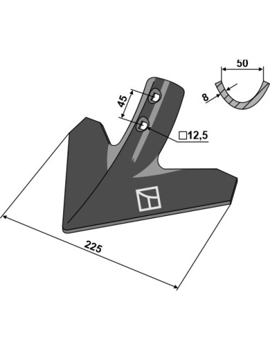 Soc triangulaire 225mm