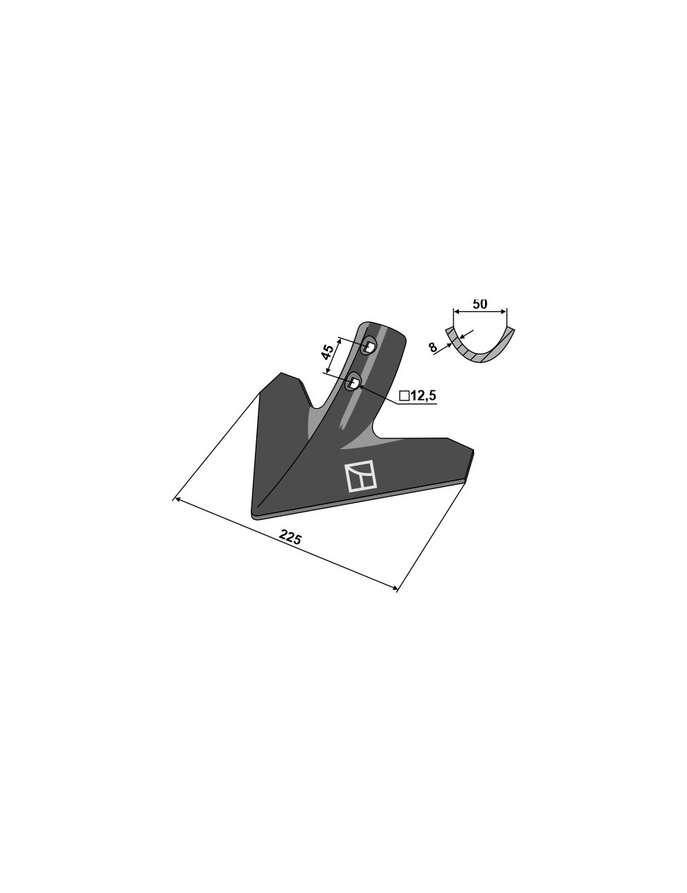 Soc triangulaire 225mm
