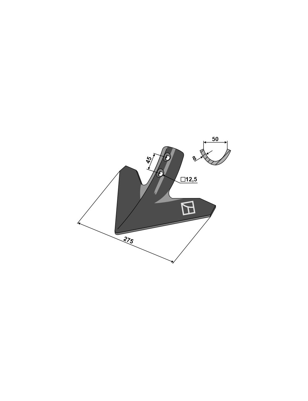 Soc triangulaire 275mm