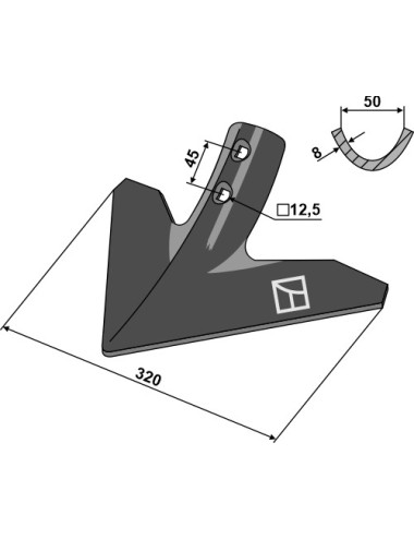 Soc triangulaire 320mm