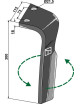 Dent pour herses rotatives, modèle gauche