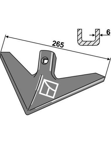 Soc triangulaire 265mm