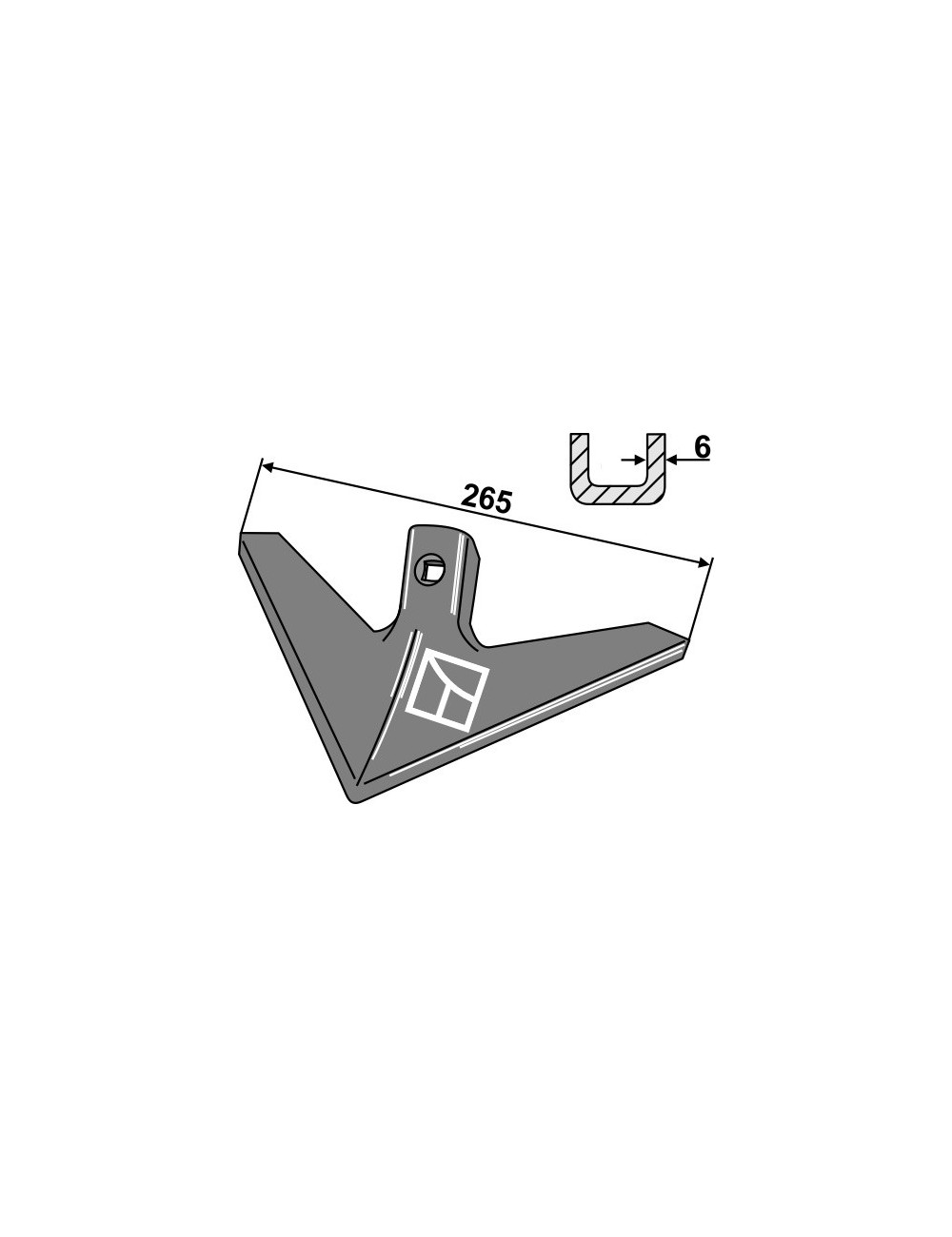 Soc triangulaire 265mm