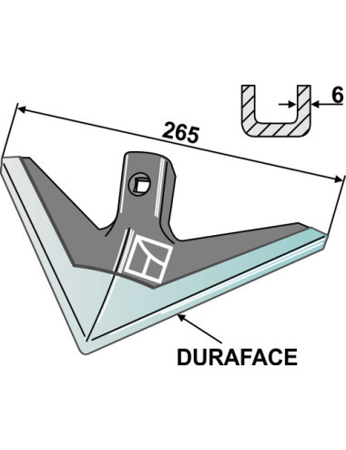 Soc triangulaire 265mm