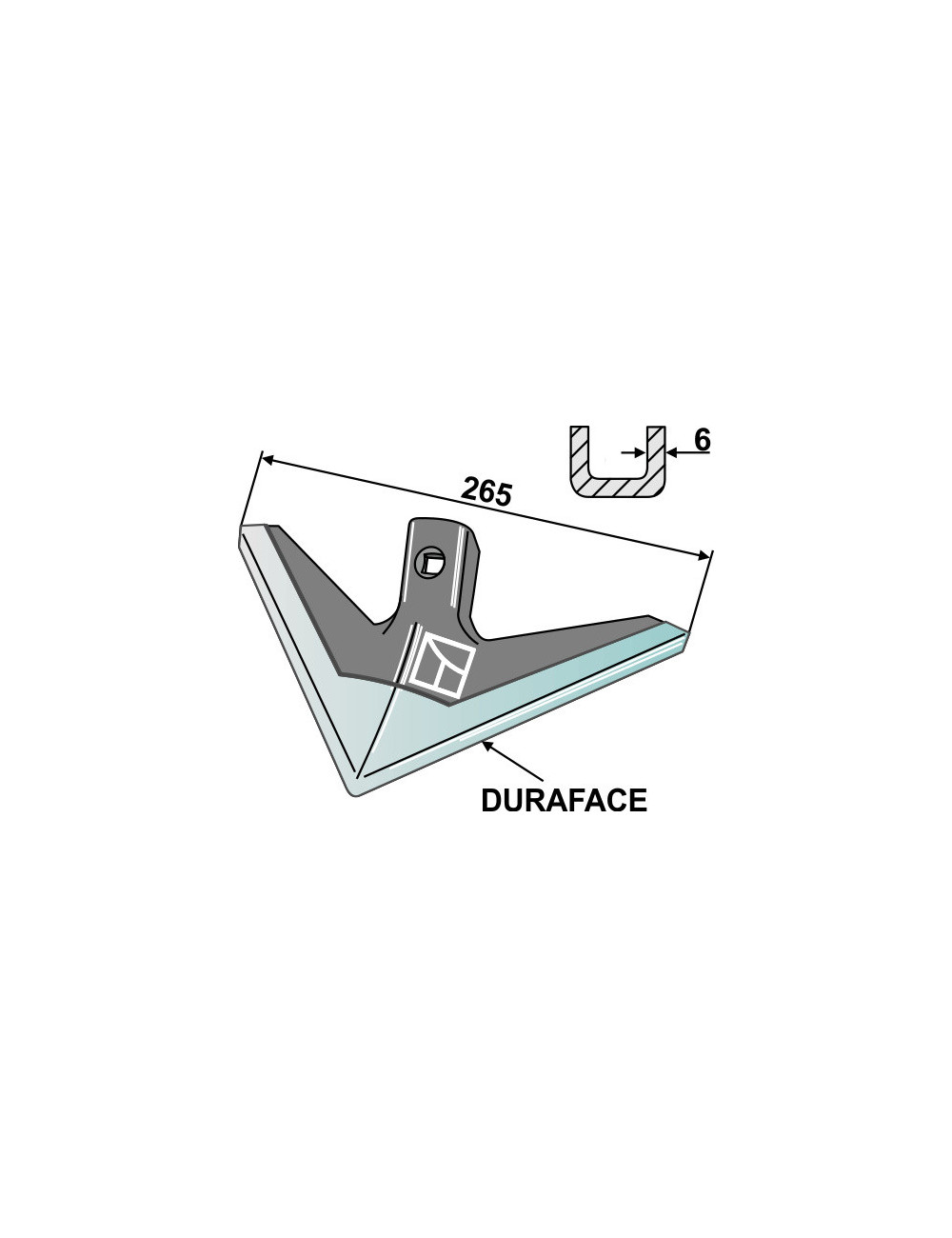 Soc triangulaire 265mm