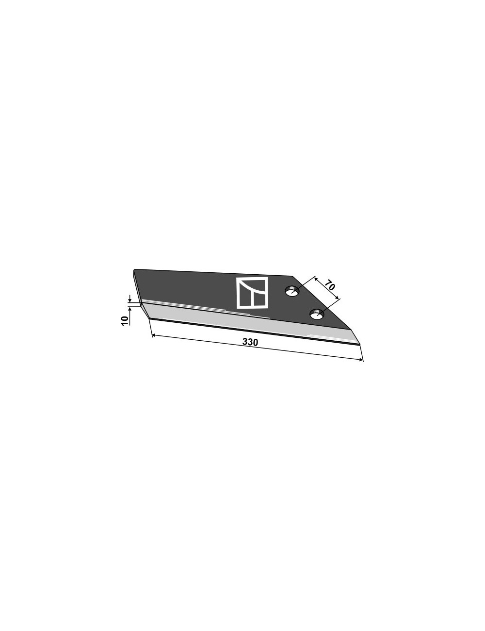 Aileron de rechange - type Becker - modèle standard, droit