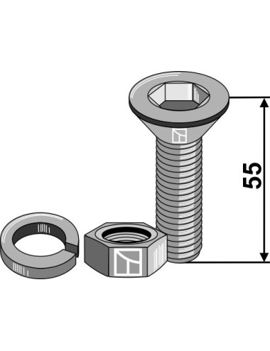 Boulon à 6 pans creux M12x1,75