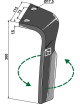 Dent pour herses rotatives, modèle gauche