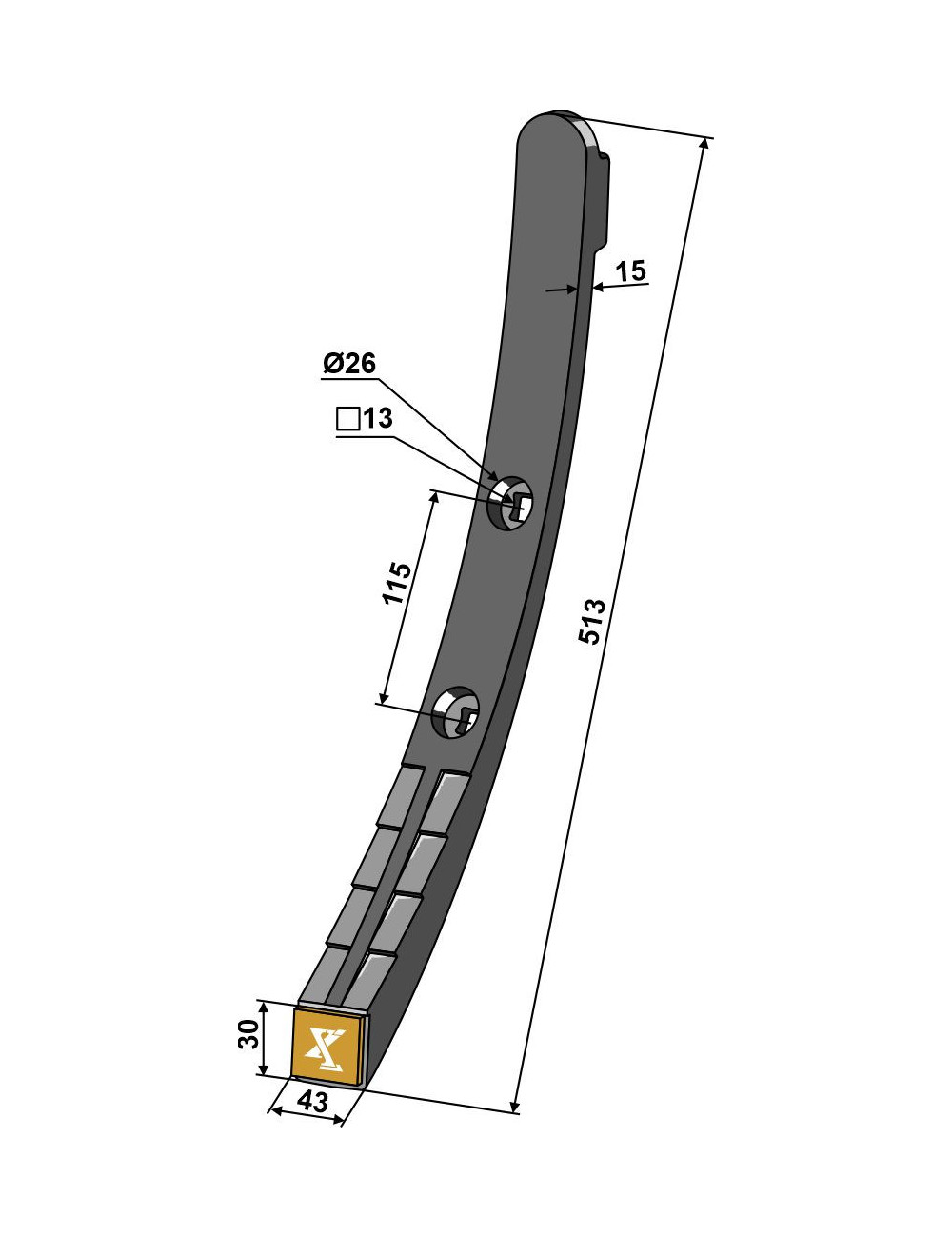 Soc étroit - Carbure