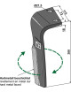 Dent pour herses rotatives, modèle droit