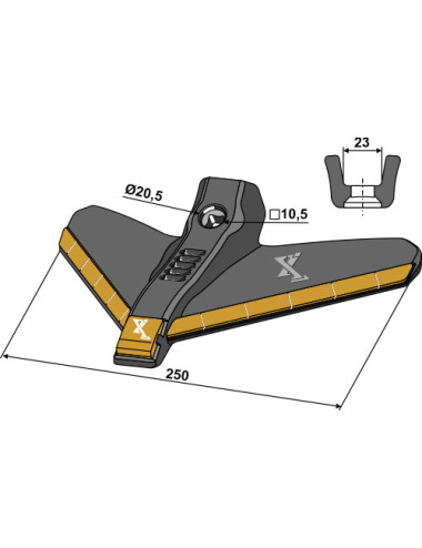 Soc triangulaire 250mm -...