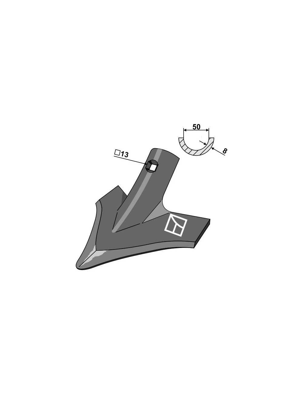 Soc triangulaire 240mm