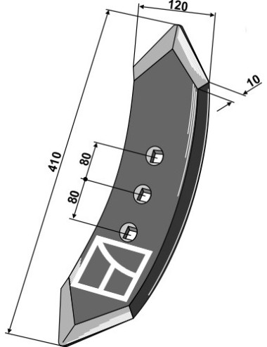 Pointe pour soc à ailette