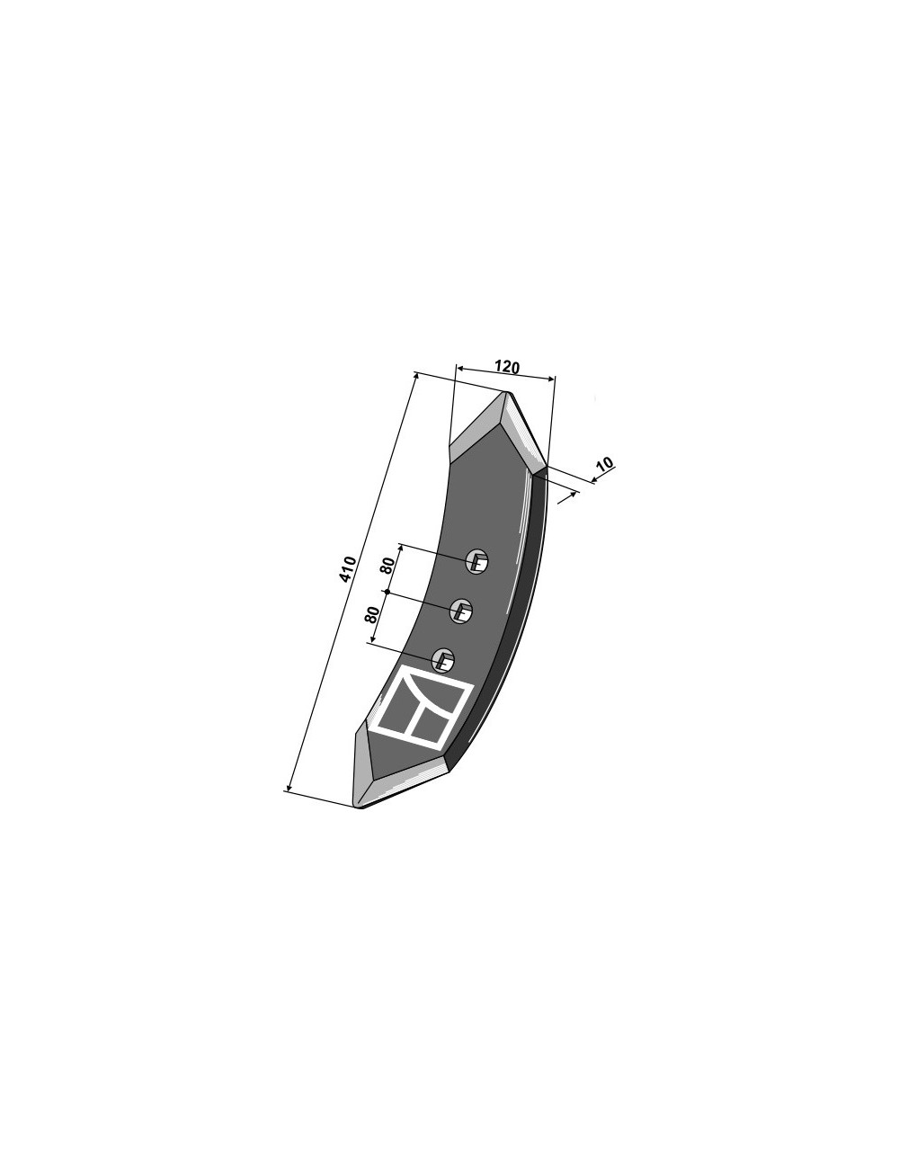 Pointe pour soc à ailette