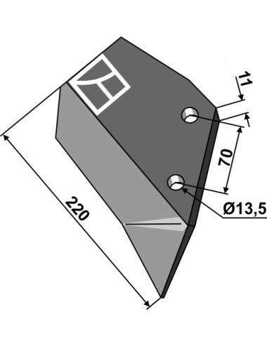 Aileron de rechange - droit