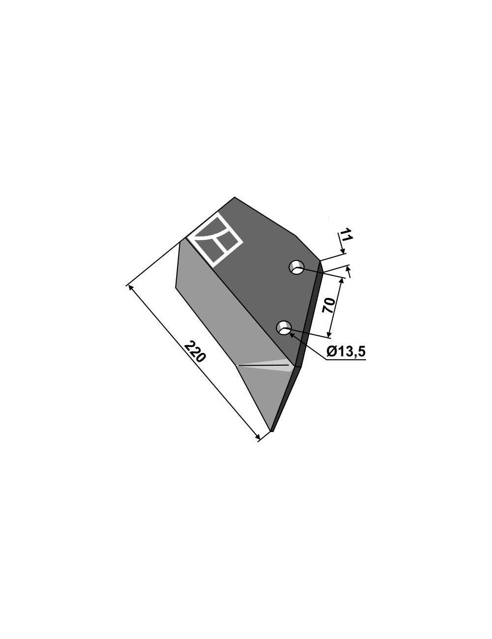 Aileron de rechange - droit