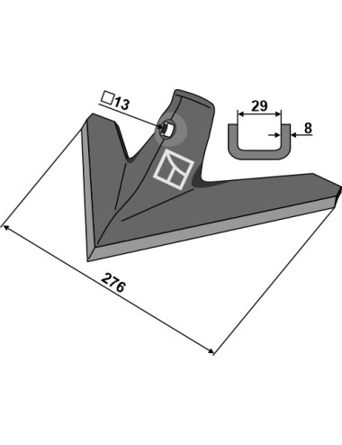 Soc triangulaire 276mm