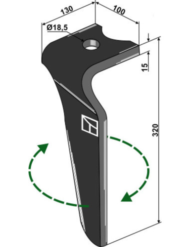 Dent pour herses rotatives,...