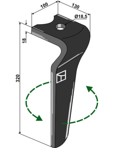Dent pour herses rotatives,...