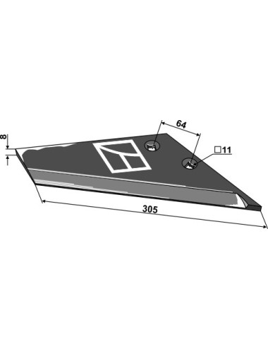 Aileron de rechange - droit