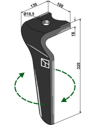Dent pour herses rotatives,...