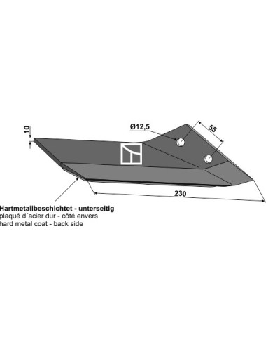 Aileron de rechange - droit