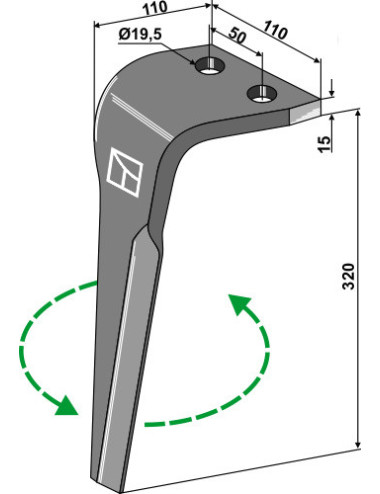 Dent pour herses rotatives,...