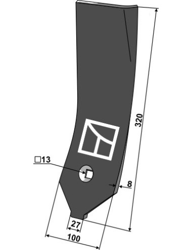 Déflecteur lateral - droit