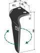 Dent pour herses rotatives, modèle droit