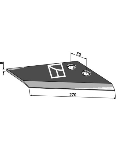 Aileron de rechange - type Landsberg-Pöttinger, droit