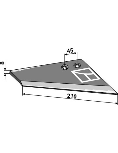 Aileron de rechange - droit