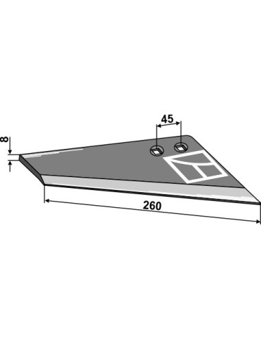 Aileron de rechange - droit