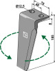 Dent pour herses rotatives, modèle gauche