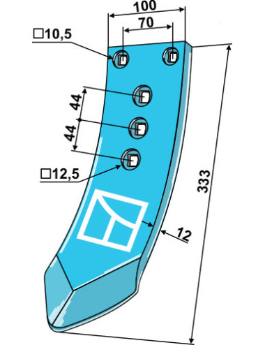 Pointe pour soc à ailette