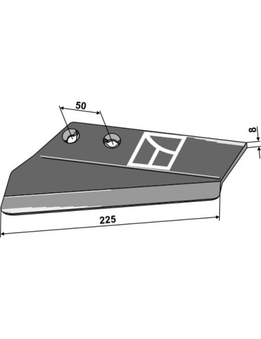 Aileron de rechange pour soc à ailette, gauche