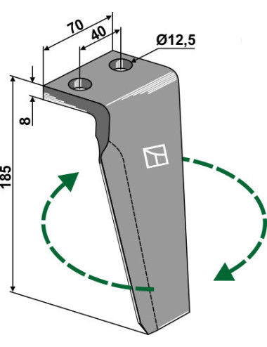 Dent pour herses rotatives,...