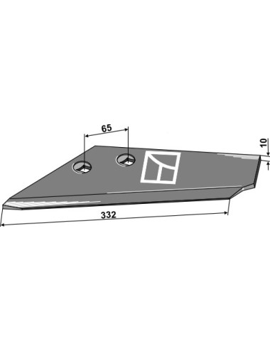 Aileron de rechange pour soc à ailette, gauche